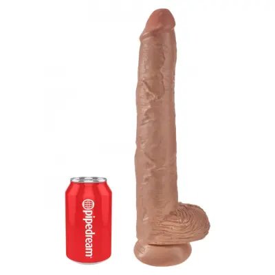 KING COCK 14''COCK WITH BALLS TAN