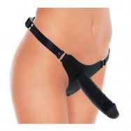 Latex Play Strap-on with Dildo - Medium