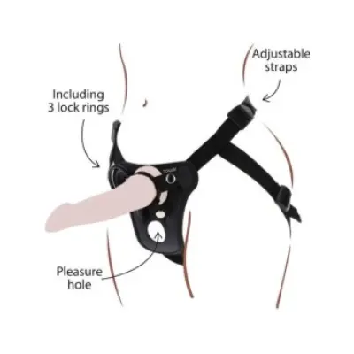 GET REAL - STRAP-ON PLEASURE HARNESS BLACK