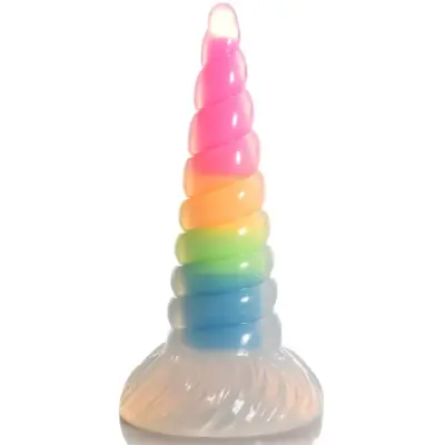 Luminescent Rainbow Silicone Dildo 20 cm