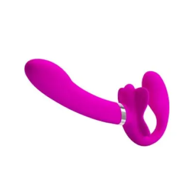 Pretty Love Valerie Double Strap-On Vibrator 12 Vibrations Purple