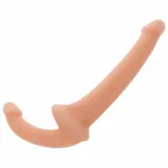 Naturlig Support Dubbel Dildo Strapless Strap-On med RNA S utan sele 26 cm - Beige
