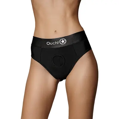 Ouch! Vibrating Strap-on Thong with Removable Rear Straps