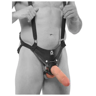 Pipedream: King Cock, 10 inch Hollow Strap-On, ljus