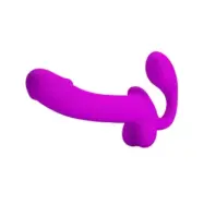 Pretty Love Kelpie Double Strap-On Stimulator Purple