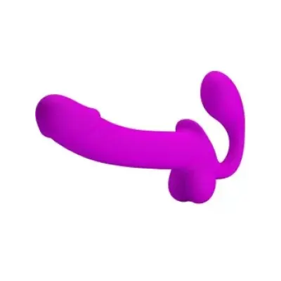 Pretty Love Kelpie Double Strap-On Stimulator Purple