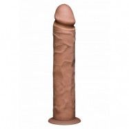 REALISTIC COCK 10'' NO BALLS BROWN