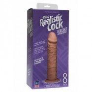 REALISTIC COCK 8'' NO BALL BROWN