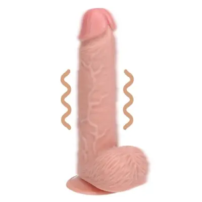 Realrock Vibrating Regular Straight cock with balls 17,8 cm