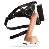 SEXXBIAN Strap-on Vibrator (Välj:: 17,5 cm)