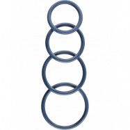 Sportsheets Merge: Navy Rubber O Ring, 4-pack