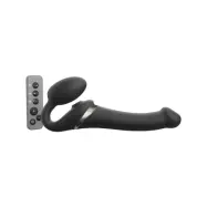 Strap-On-Me: Multi Orgasm Bendable Strap-On Vibrator, M, svart