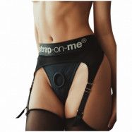 Strap-On-Me Rebel Sele String med Strumpebandshållare - 2XL