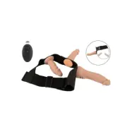 Strap-On Set, Harness with Vibrator and plugs