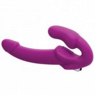 Strap U Evoke Strap-on Dildo med Vibrator - Purple