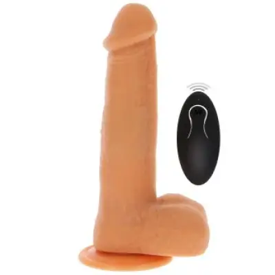 Get Real Rotating Beads Vibrating Dildo Skin
