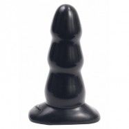 TRIPLE RIPPLE BUTT PLUG BLACK M