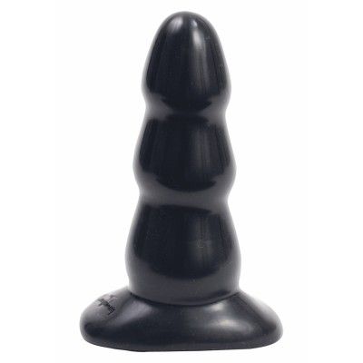 TRIPLE RIPPLE BUTT PLUG BLACK M