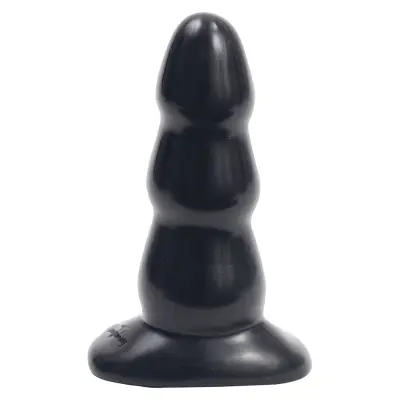TRIPLE RIPPLE BUTT PLUG BLACK M