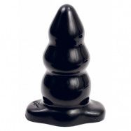 TRIPPLE RIPPLE BUTT PLUG BLACK L