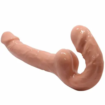 Ultra Passionerad Strapless Strap-On Dubbel Dildo utan sele