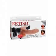 VIBR STRAP-ON W BALLS 7'' FLESH