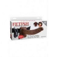 VIBR STRAP-ON W BALLS 9'' BROWN