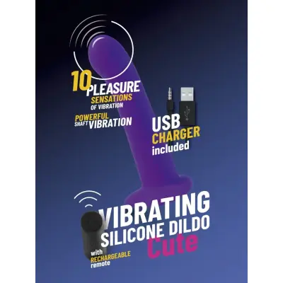 Vibrating Silicone Dildo With Remote 18 cm