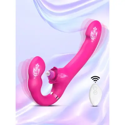 Vibrating& Tapping Strapless Strapon