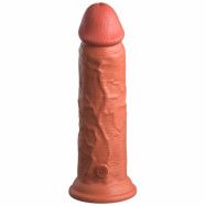 King Cock 20cm Vibrating Silicone Cock Tan