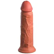 King Cock 20cm Vibrating Silicone Cock Tan