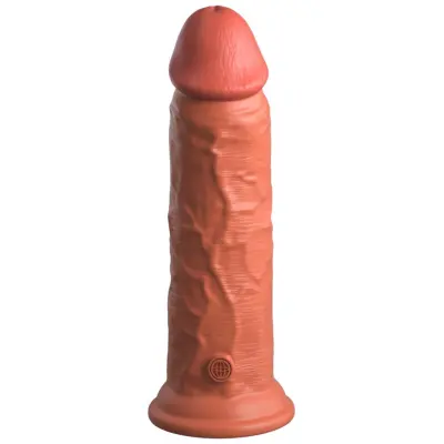 King Cock 20cm Vibrating Silicone Cock Tan