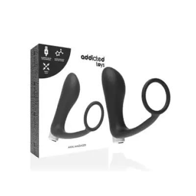 Addicted Toys Prostatic Vibrator Rechargeable Model 1 Black