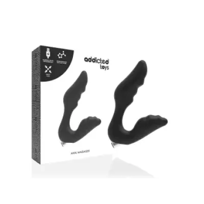 Addicted Toys Prostatic Vibrator Rechargeable Model 6 Black