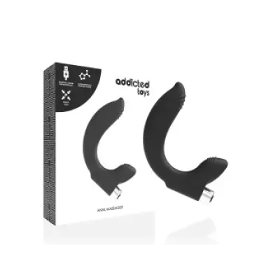 Addicted Toys Prostatic Vibrator Rechargeable Model 7 Black