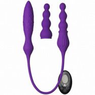 Adrien Lastic 2X Fjärrstyrd dubbelsidig vibrator - Lila