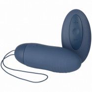 Amaysin Ribbed Love Uppladdningsbart Fjärrstyrt Vibratorägg - Blue