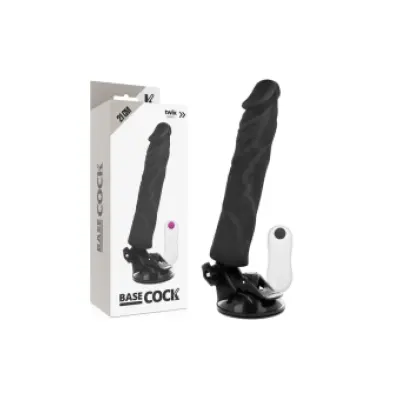 Basecock Realistic Vibrator Remote Control Black 21 Cm -O- 4 Cm