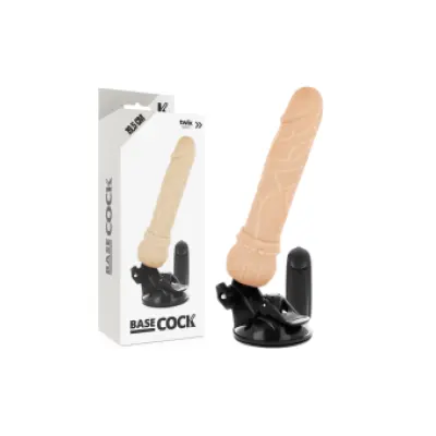 Basecock Realistic Vibrator Remote Control Flesh 19.5 Cm -O- 4 Cm