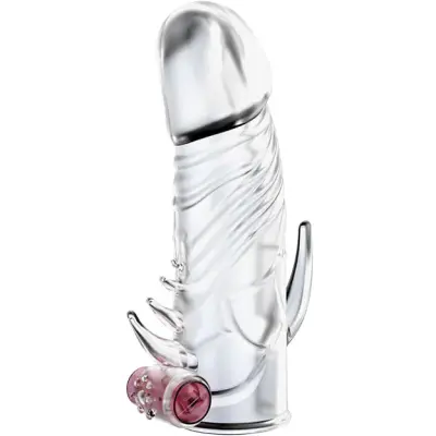 Baile: Magic, Stretchable Penis Sleeve with Vibrator, 13 cm