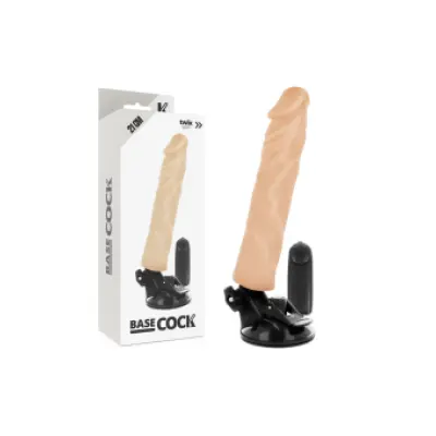 Basecock Realistic Vibrator Remote Control Flesh 21 Cm -O- 4 Cm