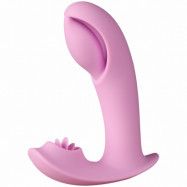 baseks Bouncing G-spot and Clitoral Licking Vibrator - Pink