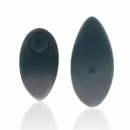 Black&Silver - Zara Ägg Vibrator med Fjärrkontroll + Svart Spetstrosa - Onesize
