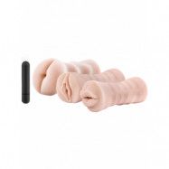 Blush: M for Men, Vibrating Stroker Sleeve Kit, 3-pack