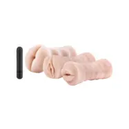 Blush: M for Men, Vibrating Stroker Sleeve Kit, 3-pack