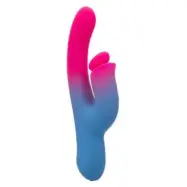 CalExotics Dual Stimulator Thrusting Vibrator BLUE