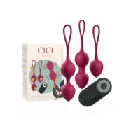 Cici Beauty Premium Silicone 3 Vibrating Kegel Beads Remote Control