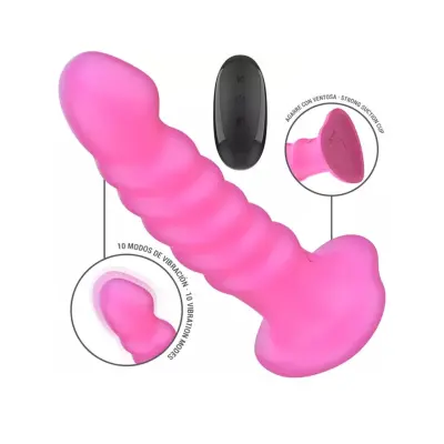 Cindy Spiral Vibrator Remote Pink 19 cm