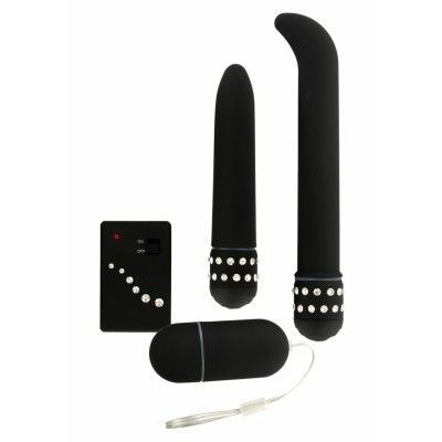 DIAMOND BLACK GIFTSET VIBRATOR + REMOTE