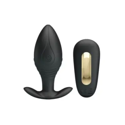 Pretty Love Regina Anal Plug Rechargeable Vibrator Black